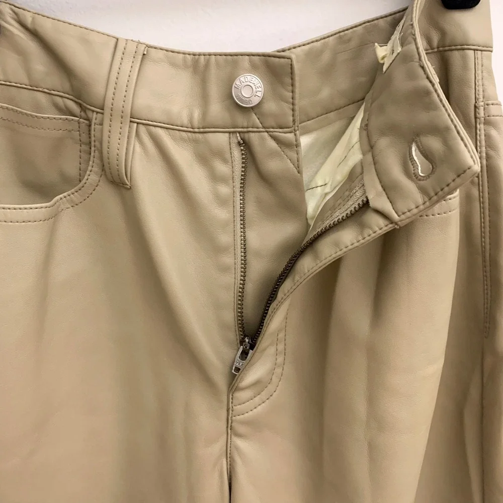Madewell The Perfect Vintage‎ Straight Faux Leather Jean Size 25